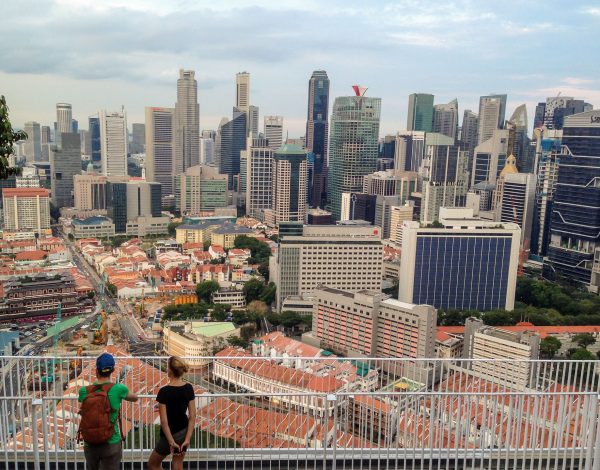 The Pinnacle@Duxton – widok z lotu ptaka na Singapur