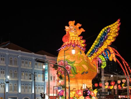 Chiński Nowy Rok na singapurskiej dzielnicy Chinatown